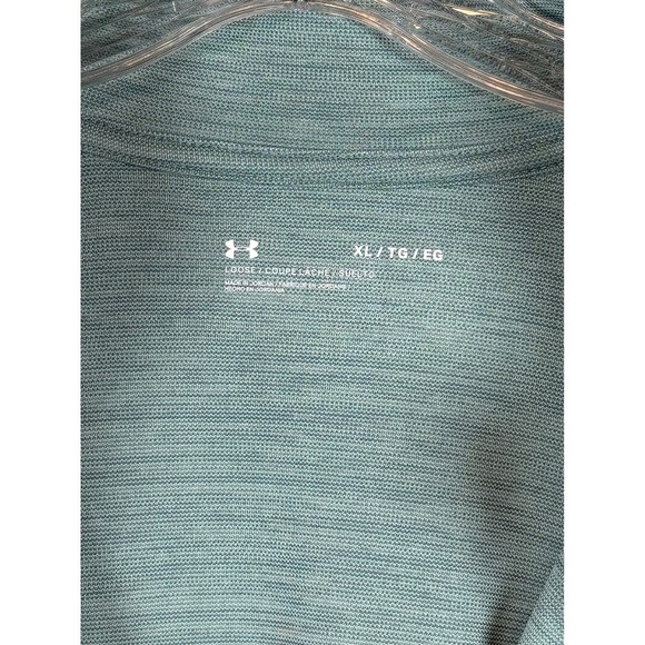UNDER ARMOUR UA Men's Heat Gear, Loose Fit 1/2 Zip Pullover, Lichen Green, XL - Picture 6 of 9